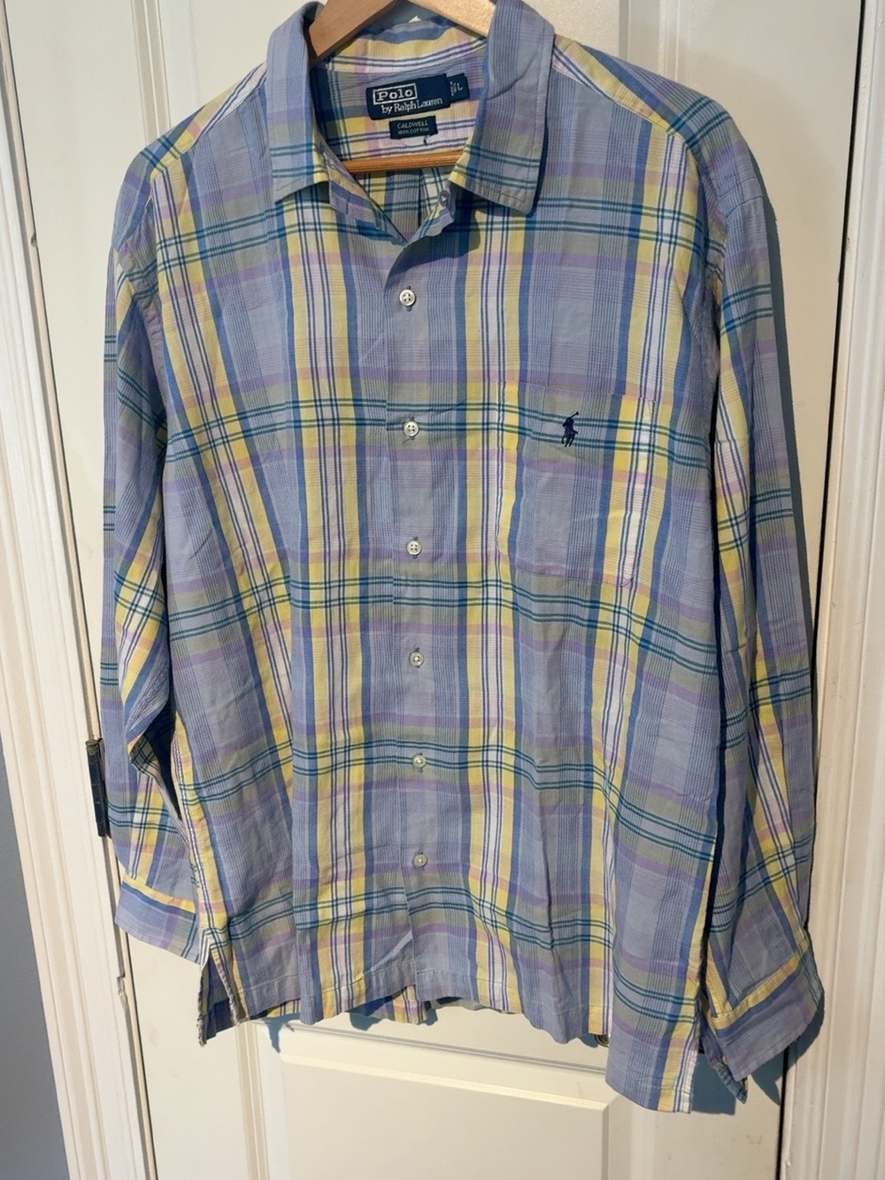 Polo Ralph Lauren Caldwell Plaid Lightweight Cotton Shirt Men’s L